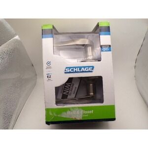 Schlage Hall and Closet‎ Passage Door Lever Satin Nickel Modern Interior Handle